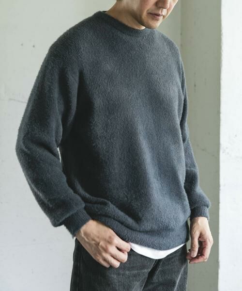 URBAN RESEARCH DOORS / アーバンリサーチ ドアーズ ニット・セーター | メランジシャギー クルーネックニット | 詳細5