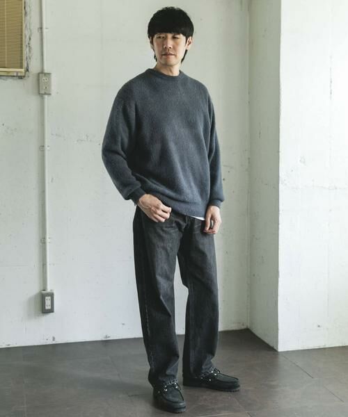 URBAN RESEARCH DOORS / アーバンリサーチ ドアーズ ニット・セーター | メランジシャギー クルーネックニット | 詳細9