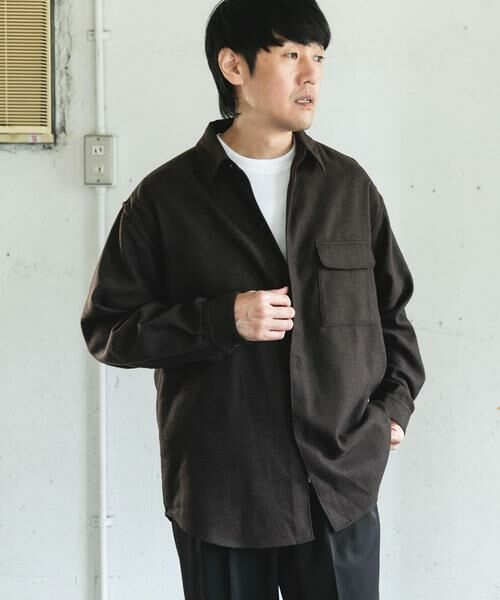 URBAN RESEARCH DOORS / アーバンリサーチ ドアーズ シャツ・ブラウス | フラノレギュラーカラーシャツ | 詳細1