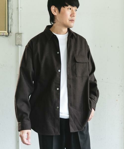 URBAN RESEARCH DOORS / アーバンリサーチ ドアーズ シャツ・ブラウス | フラノレギュラーカラーシャツ | 詳細3