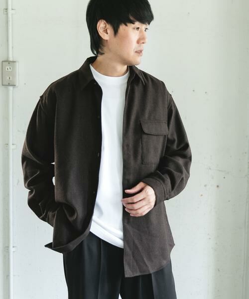 URBAN RESEARCH DOORS / アーバンリサーチ ドアーズ シャツ・ブラウス | フラノレギュラーカラーシャツ | 詳細4