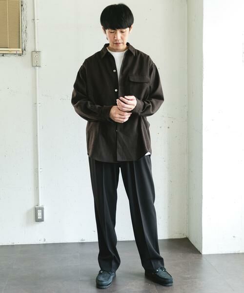 URBAN RESEARCH DOORS / アーバンリサーチ ドアーズ シャツ・ブラウス | フラノレギュラーカラーシャツ | 詳細7