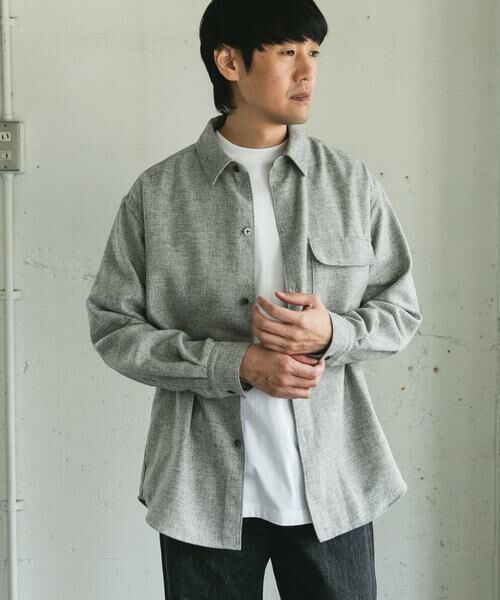 URBAN RESEARCH DOORS / アーバンリサーチ ドアーズ シャツ・ブラウス | フラノレギュラーカラーシャツ | 詳細14