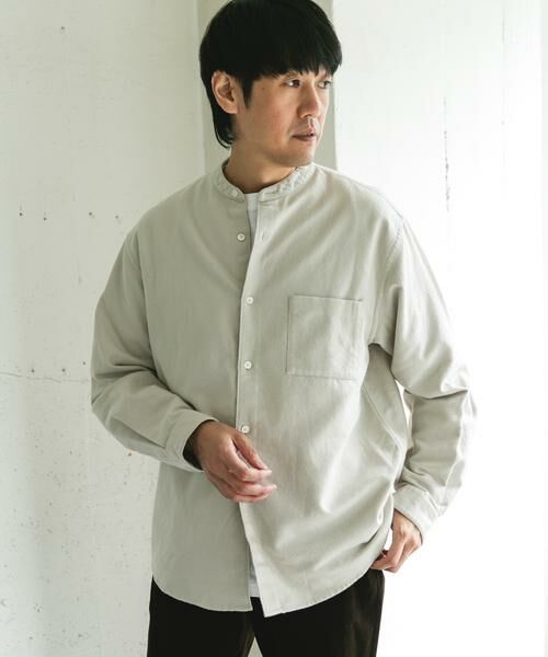 URBAN RESEARCH DOORS / アーバンリサーチ ドアーズ シャツ・ブラウス | 両面起毛ネルバンドカラーシャツ | 詳細12