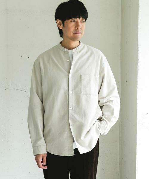URBAN RESEARCH DOORS / アーバンリサーチ ドアーズ シャツ・ブラウス | 両面起毛ネルバンドカラーシャツ | 詳細13