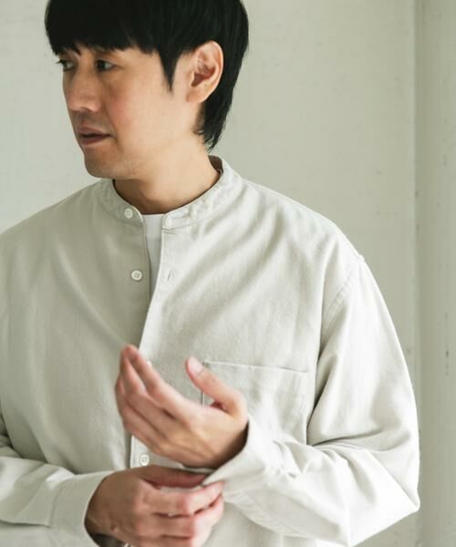 URBAN RESEARCH DOORS / アーバンリサーチ ドアーズ シャツ・ブラウス | 両面起毛ネルバンドカラーシャツ | 詳細15