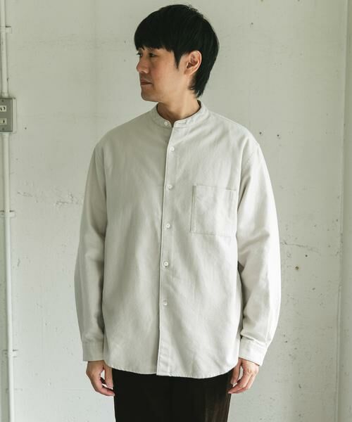 URBAN RESEARCH DOORS / アーバンリサーチ ドアーズ シャツ・ブラウス | 両面起毛ネルバンドカラーシャツ | 詳細18