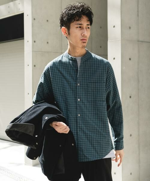 URBAN RESEARCH DOORS / アーバンリサーチ ドアーズ シャツ・ブラウス | 両面起毛ネルバンドカラーシャツ | 詳細30