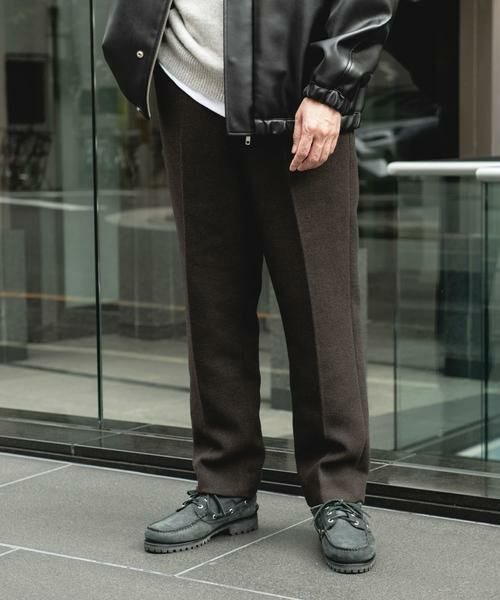 URBAN RESEARCH DOORS/アーバンリサーチ ドアーズ 『UR TECH』完声/暖 テーパードパンツ ブラウン XL URBAN RESEARCH DOORS/アーバンリサーチ ドアーズ 『UR TECH』完声/暖 テーパードパンツ ブラウン XL