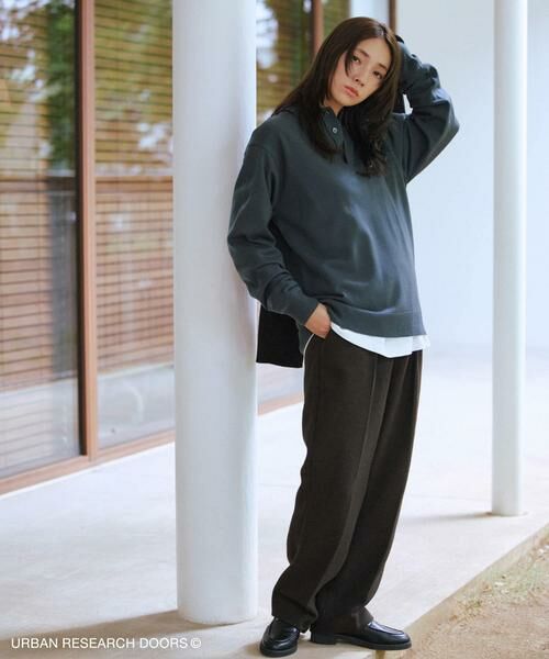 URBAN RESEARCH DOORS / アーバンリサーチ ドアーズ その他パンツ | 『UR TECH』完声/暖 2タックワイドパンツ | 詳細1