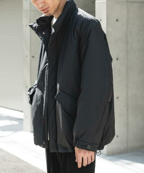 URBAN RESEARCH DOORS/アーバンリサーチ ドアーズ 中綿ショートモッズコート チャコールグレー L