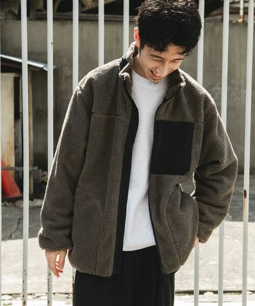 URBAN RESEARCH DOORS/アーバンリサーチ ドアーズ URD防風ボアジップブルゾン モカ M URBAN RESEARCH DOORS/アーバンリサーチ ドアーズ URD防風ボアジップブルゾン モカ M