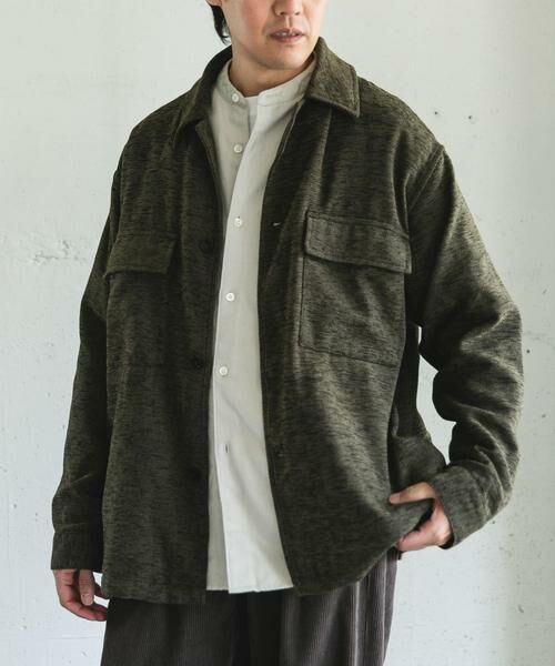 URBAN RESEARCH DOORS/アーバンリサーチ ドアーズ モールシャツジャケット グリーン系その他 L