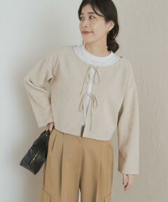 URBAN RESEARCH DOORS / アーバンリサーチ ドアーズ カーディガン・ボレロ | ベロアリボンカットカーディガン