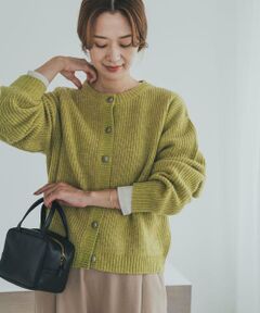 URBAN RESEARCH DOORS / アーバンリサーチ ドアーズ カーディガン・ボレロ | ハミルトンウール畦クルーネックカーディガン