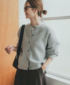 URBAN RESEARCH DOORS / アーバンリサーチ ドアーズ カーディガン・ボレロ | ハミルトンウール畦クルーネックカーディガン