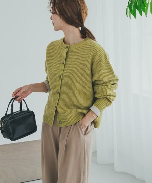 URBAN RESEARCH DOORS / アーバンリサーチ ドアーズ カーディガン・ボレロ | ハミルトンウール畦クルーネックカーディガン | 詳細2