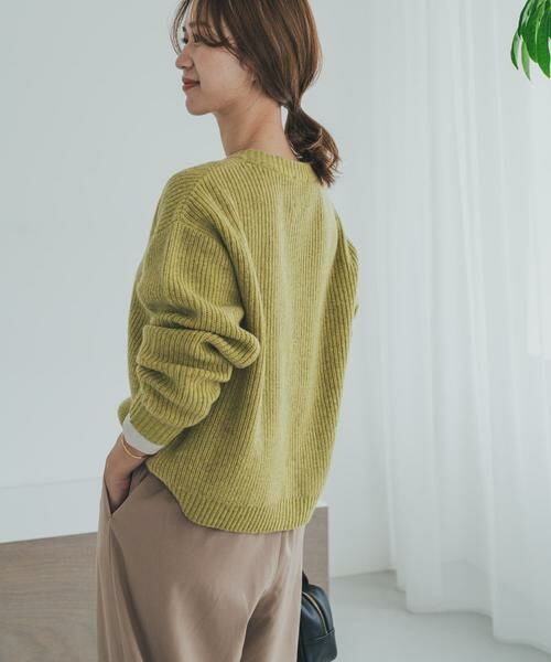 URBAN RESEARCH DOORS / アーバンリサーチ ドアーズ カーディガン・ボレロ | ハミルトンウール畦クルーネックカーディガン | 詳細3