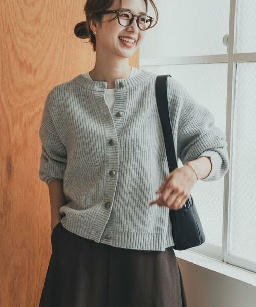 URBAN RESEARCH DOORS / アーバンリサーチ ドアーズ カーディガン・ボレロ | ハミルトンウール畦クルーネックカーディガン | 詳細24