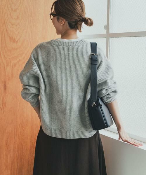 URBAN RESEARCH DOORS / アーバンリサーチ ドアーズ カーディガン・ボレロ | ハミルトンウール畦クルーネックカーディガン | 詳細25