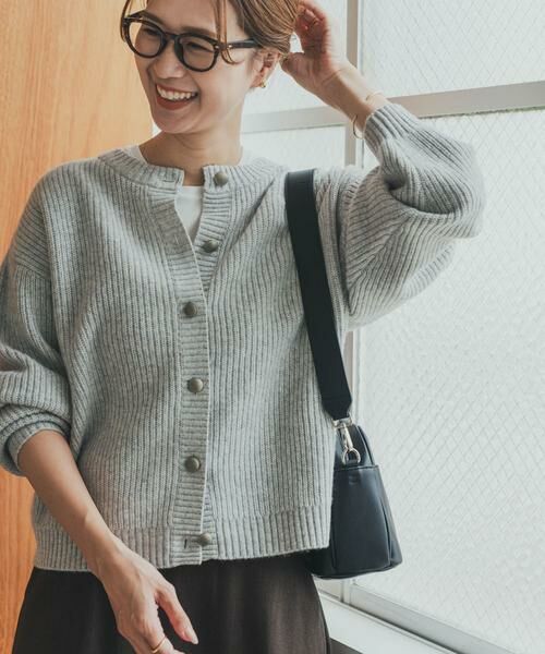 URBAN RESEARCH DOORS / アーバンリサーチ ドアーズ カーディガン・ボレロ | ハミルトンウール畦クルーネックカーディガン | 詳細26