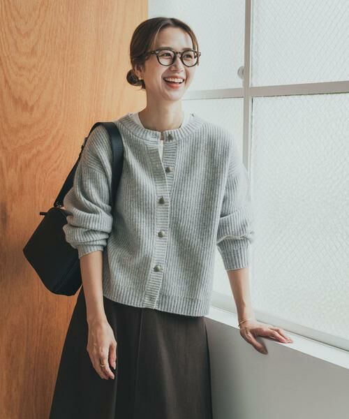 URBAN RESEARCH DOORS / アーバンリサーチ ドアーズ カーディガン・ボレロ | ハミルトンウール畦クルーネックカーディガン | 詳細27