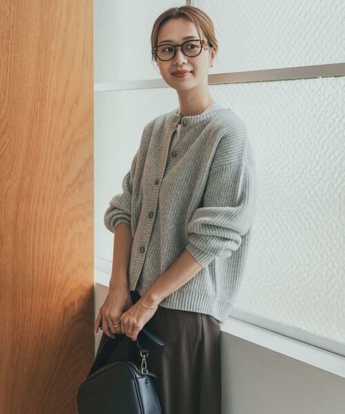URBAN RESEARCH DOORS / アーバンリサーチ ドアーズ カーディガン・ボレロ | ハミルトンウール畦クルーネックカーディガン | 詳細28