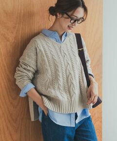 URBAN RESEARCH DOORS / アーバンリサーチ ドアーズ ニット・セーター | ハミルトンウールアラン柄プルオ-バー