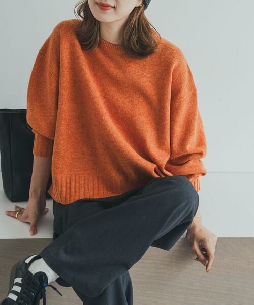 URBAN RESEARCH DOORS / アーバンリサーチ ドアーズ ニット・セーター | ハミルトンウールクルーワイドプルオーバー | 詳細1
