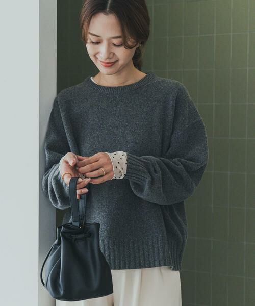 URBAN RESEARCH DOORS / アーバンリサーチ ドアーズ ニット・セーター | ハミルトンウールクルーワイドプルオーバー | 詳細26
