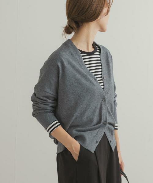URBAN RESEARCH DOORS / アーバンリサーチ ドアーズ ニット・セーター | Vネックソフトニットカーディガン | 詳細13