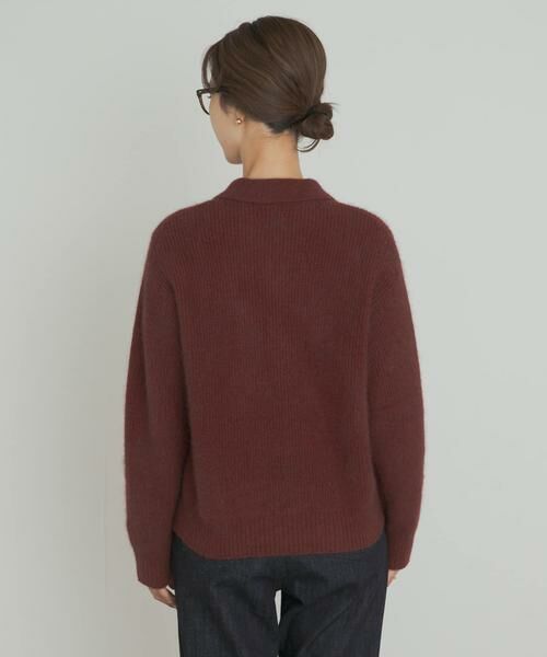 URBAN RESEARCH DOORS / アーバンリサーチ ドアーズ ニット・セーター | FOX混衿付き畦ニット | 詳細10