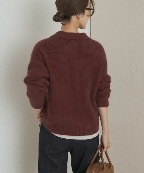 URBAN RESEARCH DOORS / アーバンリサーチ ドアーズ ニット・セーター | FOX混衿付き畦ニット | 詳細4