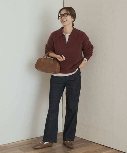 URBAN RESEARCH DOORS / アーバンリサーチ ドアーズ ニット・セーター | FOX混衿付き畦ニット | 詳細7