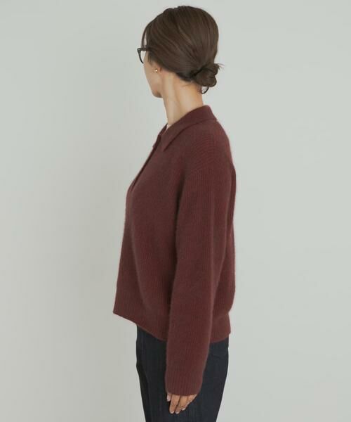 URBAN RESEARCH DOORS / アーバンリサーチ ドアーズ ニット・セーター | FOX混衿付き畦ニット | 詳細9