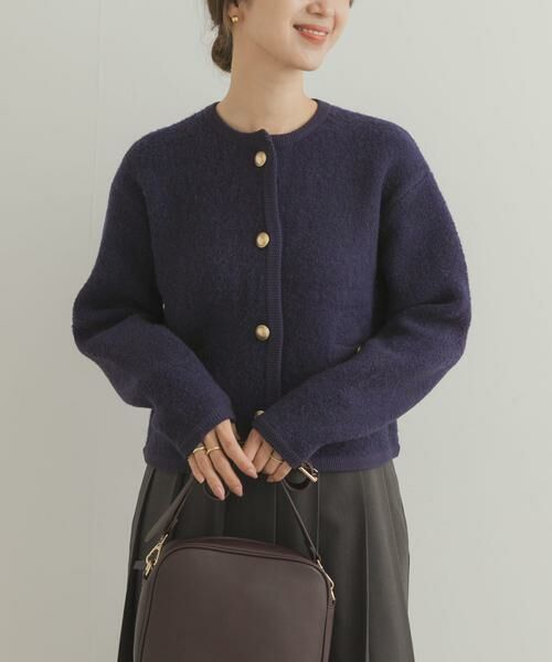 URBAN RESEARCH DOORS / アーバンリサーチ ドアーズ カーディガン・ボレロ | ノーカラーニットカーディガン | 詳細1