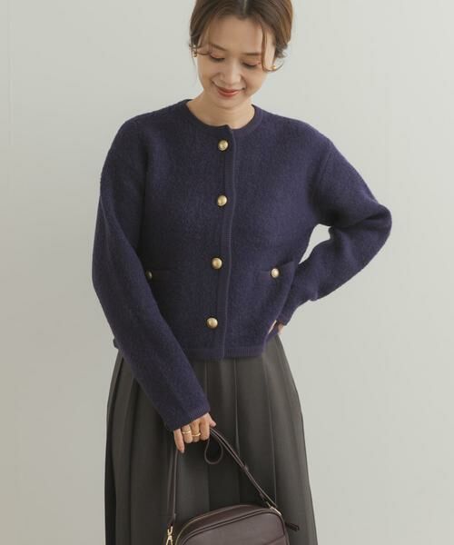 URBAN RESEARCH DOORS / アーバンリサーチ ドアーズ カーディガン・ボレロ | ノーカラーニットカーディガン | 詳細3