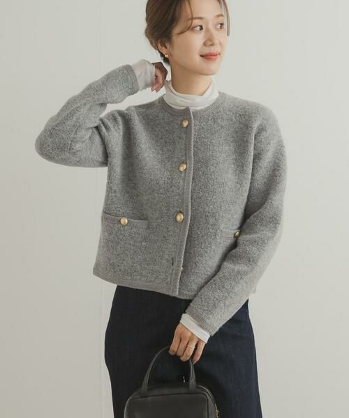 URBAN RESEARCH DOORS / アーバンリサーチ ドアーズ カーディガン・ボレロ | ノーカラーニットカーディガン | 詳細15