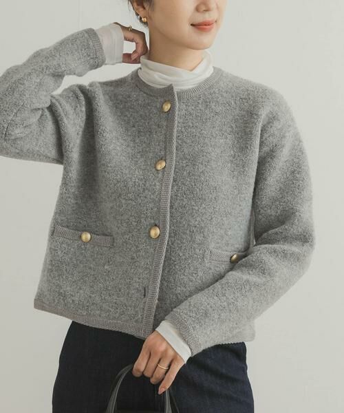 URBAN RESEARCH DOORS / アーバンリサーチ ドアーズ カーディガン・ボレロ | ノーカラーニットカーディガン | 詳細16