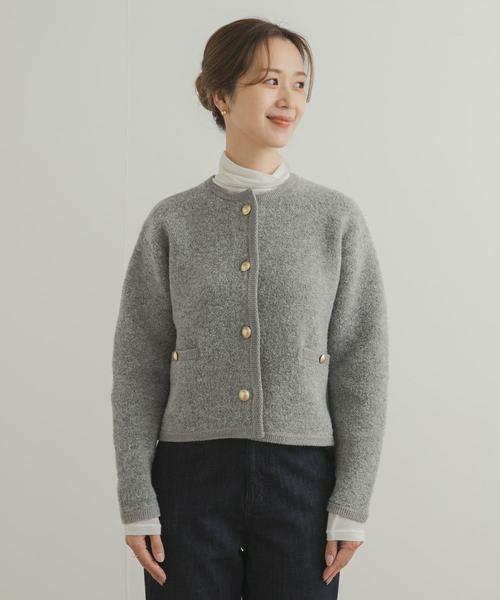 URBAN RESEARCH DOORS / アーバンリサーチ ドアーズ カーディガン・ボレロ | ノーカラーニットカーディガン | 詳細22