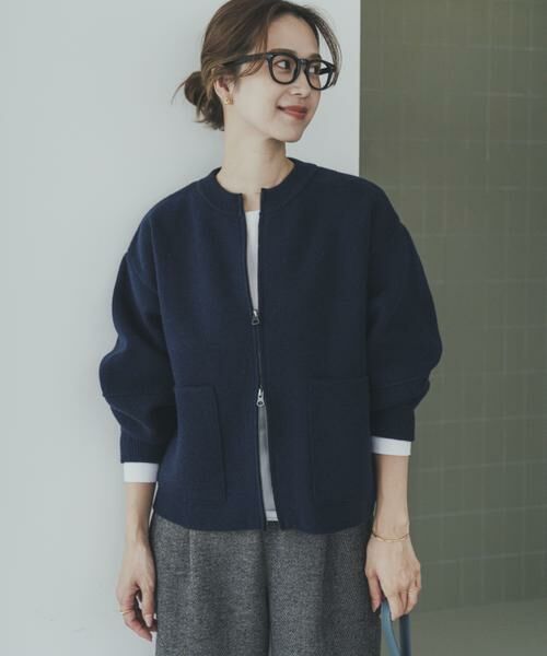 URBAN RESEARCH DOORS / アーバンリサーチ ドアーズ ニット・セーター | ニットZIPブルゾン | 詳細1