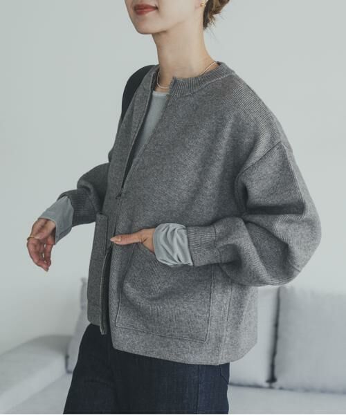 URBAN RESEARCH DOORS / アーバンリサーチ ドアーズ ニット・セーター | ニットZIPブルゾン | 詳細15