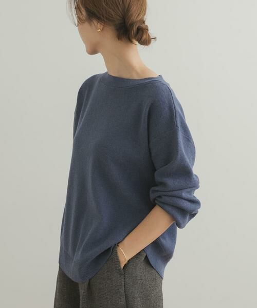 URBAN RESEARCH DOORS / アーバンリサーチ ドアーズ ニット・セーター | コットンウールボートネックニット | 詳細1