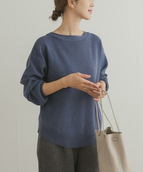 URBAN RESEARCH DOORS / アーバンリサーチ ドアーズ ニット・セーター | コットンウールボートネックニット | 詳細5