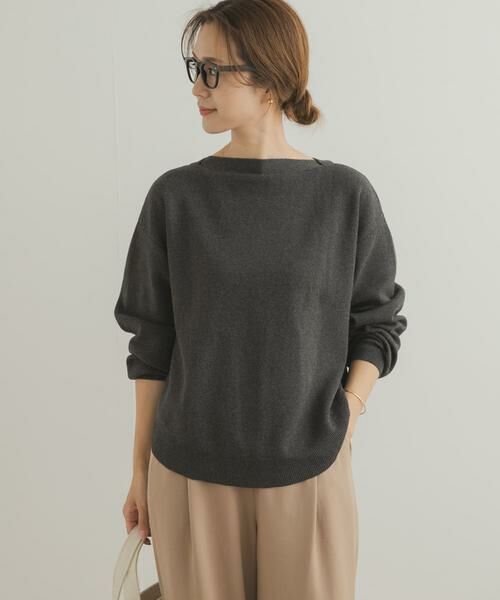 URBAN RESEARCH DOORS / アーバンリサーチ ドアーズ ニット・セーター | コットンウールボートネックニット | 詳細11