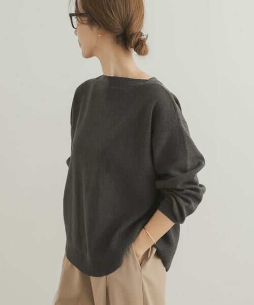 URBAN RESEARCH DOORS / アーバンリサーチ ドアーズ ニット・セーター | コットンウールボートネックニット | 詳細12