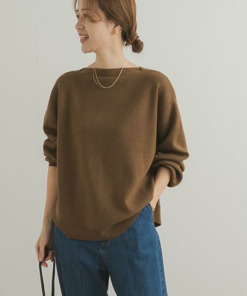 URBAN RESEARCH DOORS / アーバンリサーチ ドアーズ ニット・セーター | コットンウールボートネックニット | 詳細19