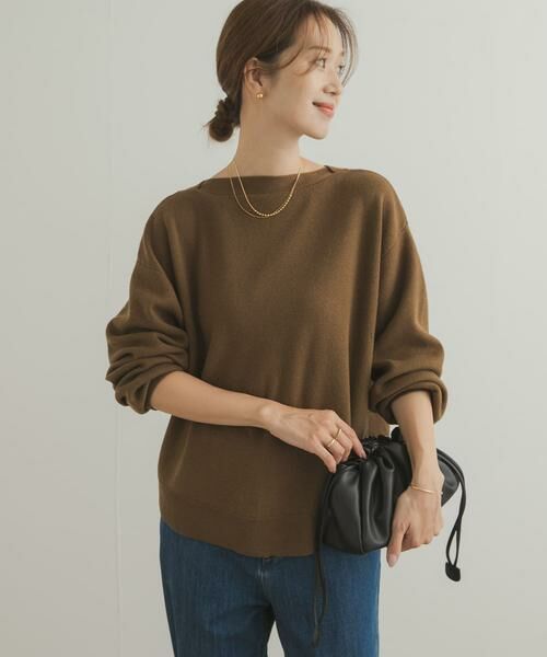 URBAN RESEARCH DOORS / アーバンリサーチ ドアーズ ニット・セーター | コットンウールボートネックニット | 詳細20