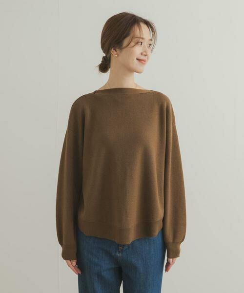 URBAN RESEARCH DOORS / アーバンリサーチ ドアーズ ニット・セーター | コットンウールボートネックニット | 詳細25