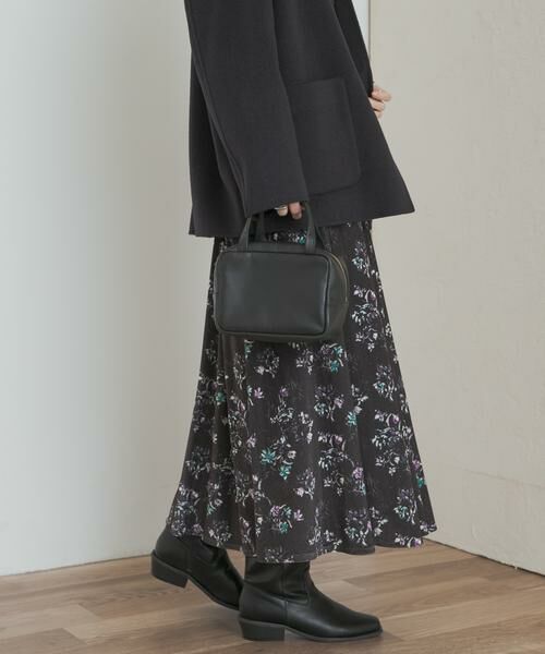URBAN RESEARCH DOORS / アーバンリサーチ ドアーズ スカート | ベロアフラワープリントスカート | 詳細4